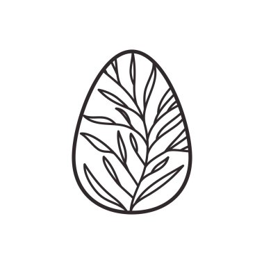 Paskalya yumurtası izole simgesi
