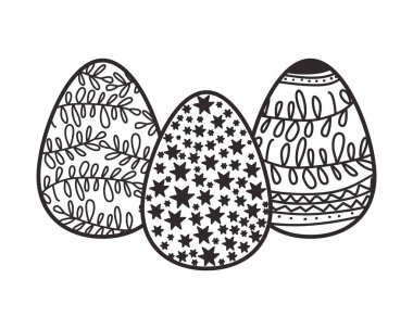 Paskalya yumurta izole simgesi