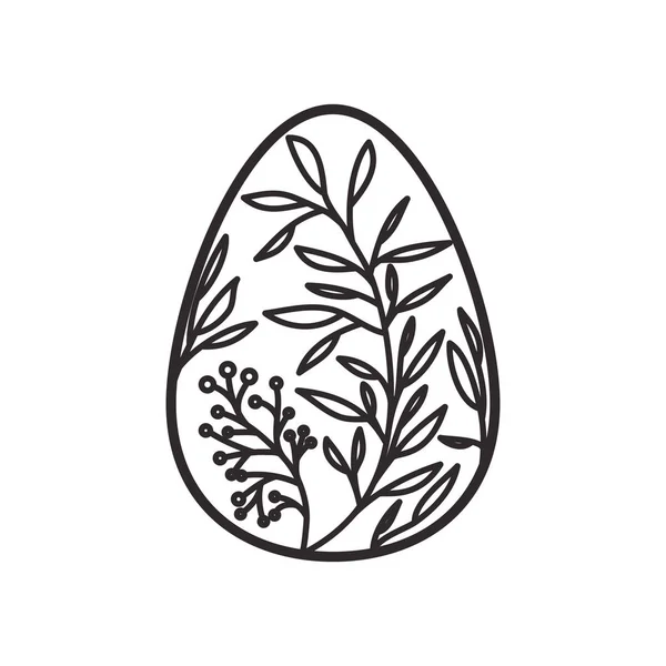 Velikonoční vajíčko izolované ikona — Stockový vektor