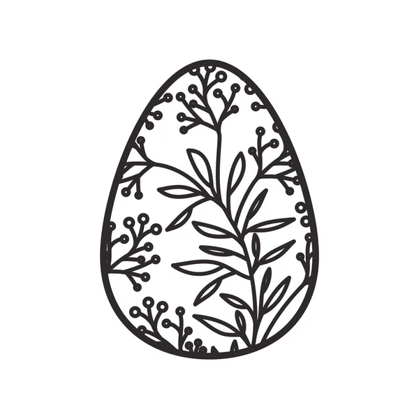 Huevo de Pascua aislado icono — Vector de stock
