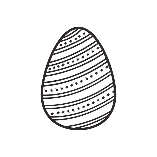 Huevo de Pascua aislado icono — Vector de stock