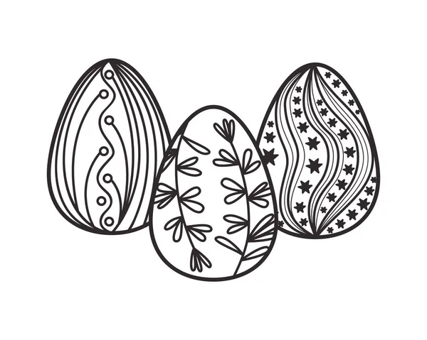Velikonoční vejce izolované ikona — Stockový vektor