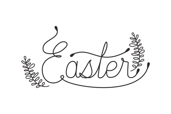 Étiquette de Pâques icône isolée — Image vectorielle