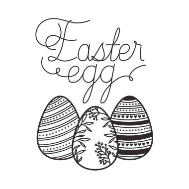 Paskalya yumurtası etiket izole simgesi