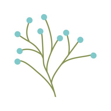 çiçeklerle yapraklar izole simgesi