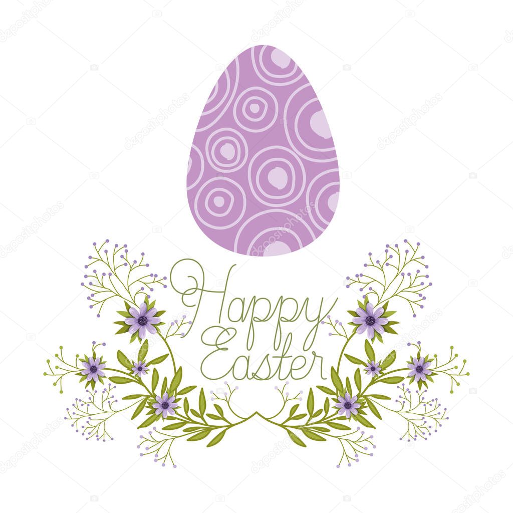 Happy easter label isolated icon