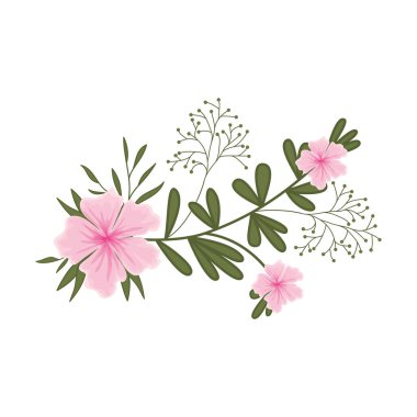 güzel çiçek ile izole simgesi yapraklar