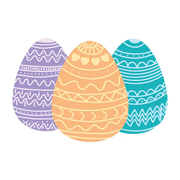 Easter eggs isolated icon — Stock Vector