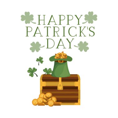 dilek sen mutlu st patricks günü etiketi ile simgeler paralar