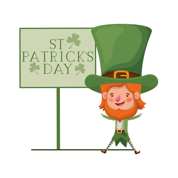 Leprechauns standing avatar character — Stock Vector