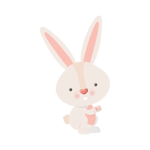 Icône isolée lapin mignon — Image vectorielle