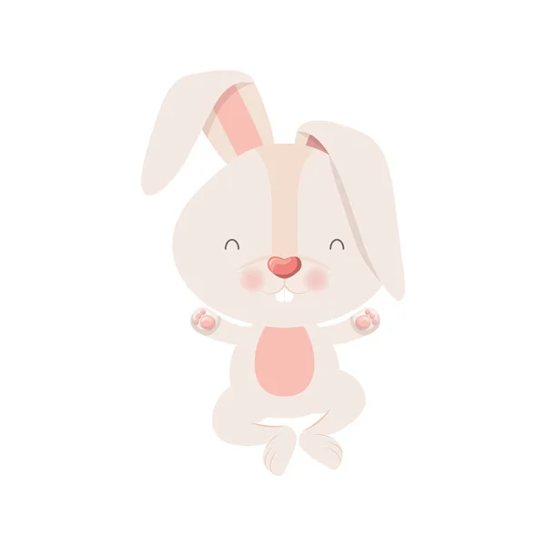 Cute rabbit isolated icon — Stock Vector