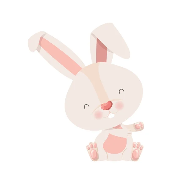 Cute rabbit isolated icon — Stock Vector