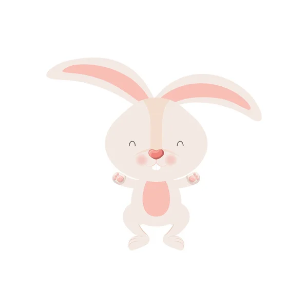 Cute rabbit isolated icon — Stock Vector