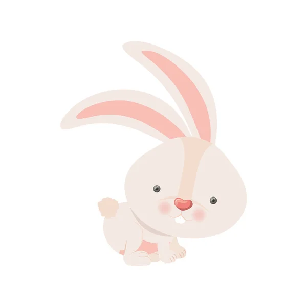 Cute rabbit isolated icon — Stock Vector