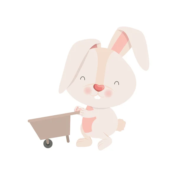 Кролик з тачками ізольована іконка — стоковий вектор