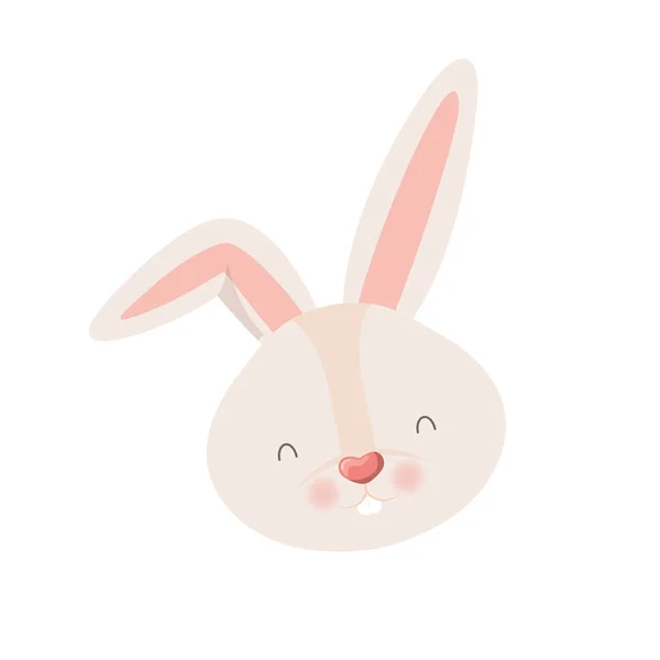 Rabbit head isolated icon — Stock Vector