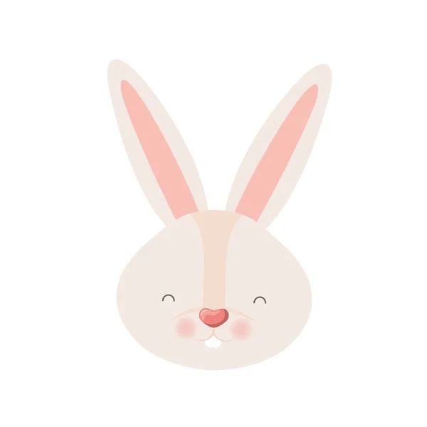 Rabbit head isolated icon — Stock Vector