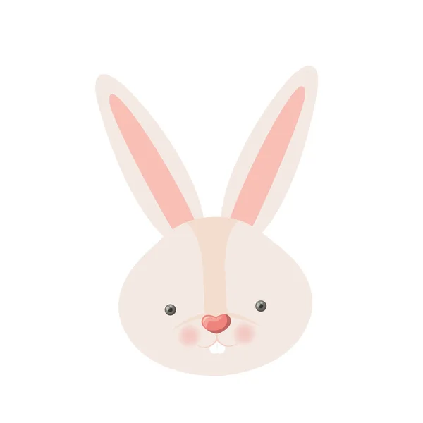 Icona isolata testa di coniglio — Vettoriale Stock