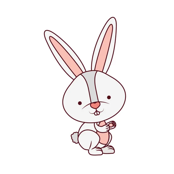 Icône isolée lapin mignon — Image vectorielle