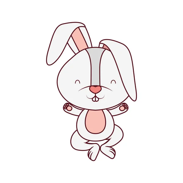 Icône isolée lapin mignon — Image vectorielle