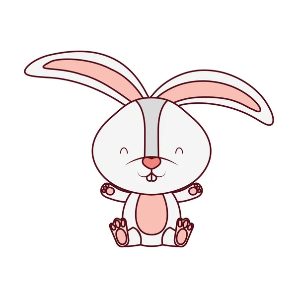 可爱的兔子孤立的图标 — 图库矢量图片