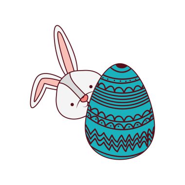 Paskalya tavşan yumurta izole simgesiyle