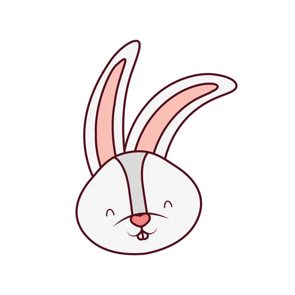 토끼 머리 고립 된 아이콘 — 스톡 벡터