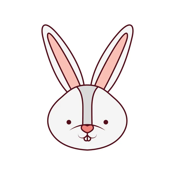 Rabbit head isolated icon — Stock Vector