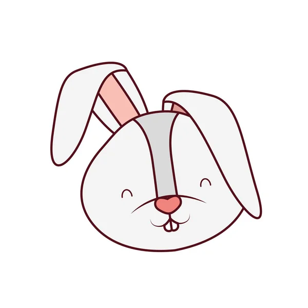 Cabeza de conejo icono aislado — Vector de stock