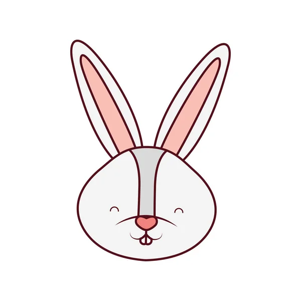 Tête Lapin Icône Isolée Vecteur Illustration Desing — Image vectorielle