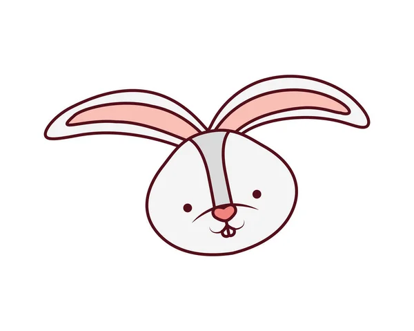 Tête de lapin icône isolée — Image vectorielle