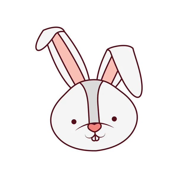 Tavşan baş izole simgesi — Stok Vektör