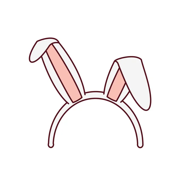 Ikona na białym tle uszy królika — Wektor stockowy
