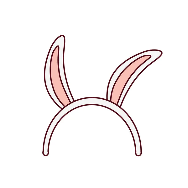 ウサギの耳分離アイコン — ストックベクタ