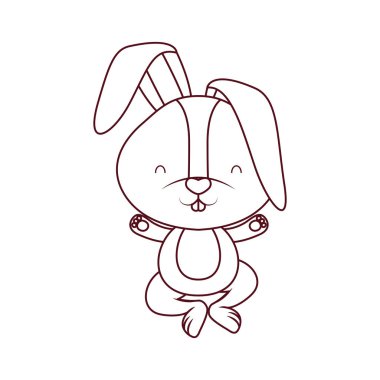 sevimli tavşan izole simgesi