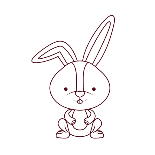 Icône isolée lapin mignon — Image vectorielle