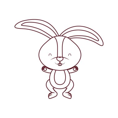 sevimli tavşan izole simgesi