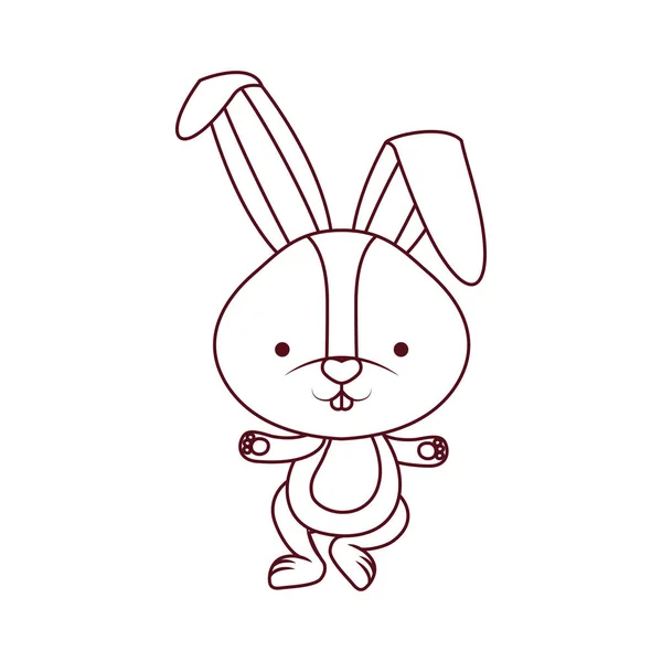 Roztomilá králičí izolované ikona — Stockový vektor
