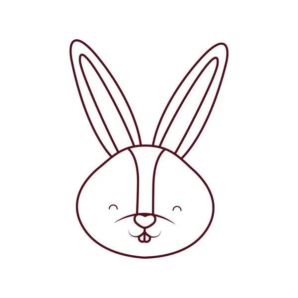 Rabbit head isolated icon — Stock Vector