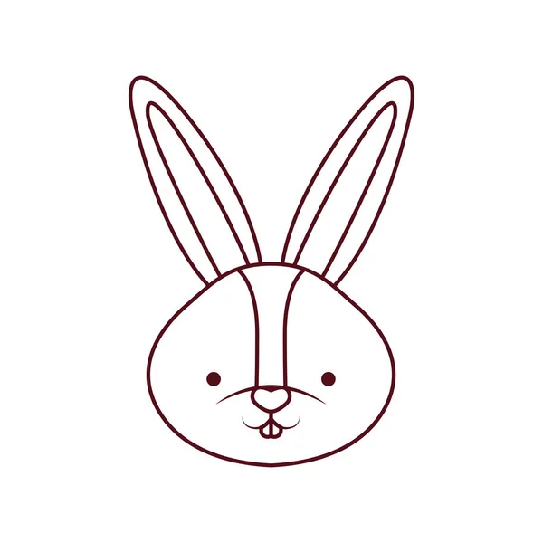 Tête de lapin icône isolée — Image vectorielle