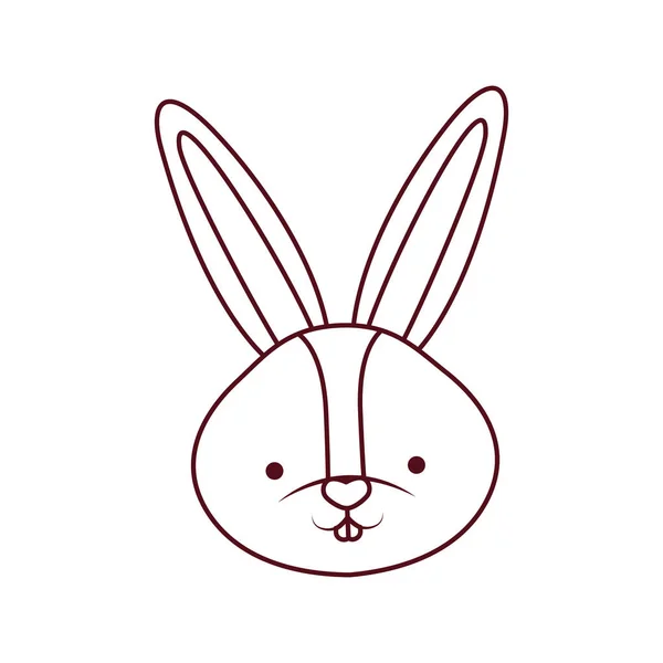 Tête de lapin icône isolée — Image vectorielle