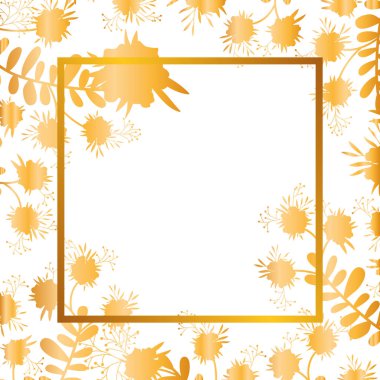 çiçek yaprakları ile çerçevesi izole simgesi ile