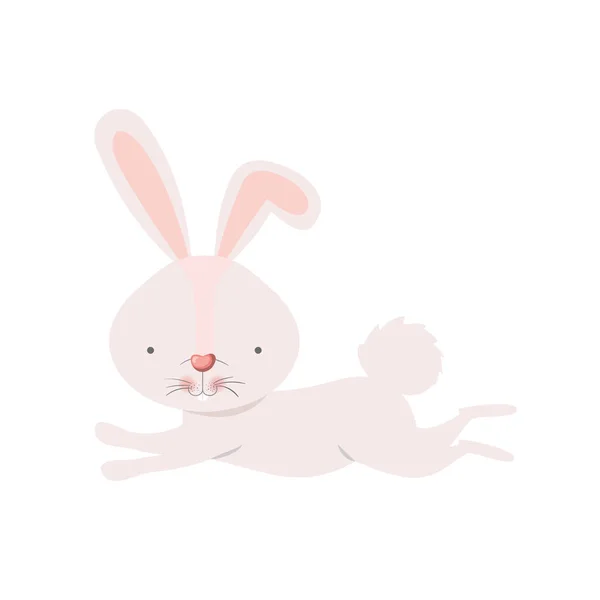 Lindo conejo aislado icono — Vector de stock