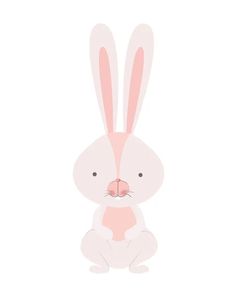 Милый кролик изолированный значок — стоковый вектор
