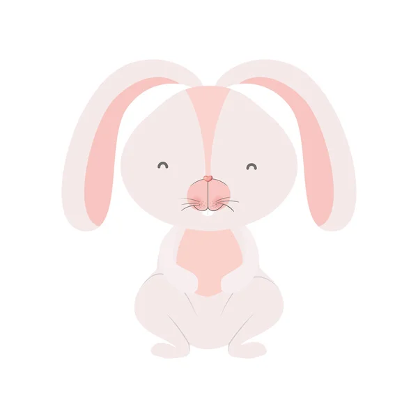 Icône isolée lapin mignon — Image vectorielle