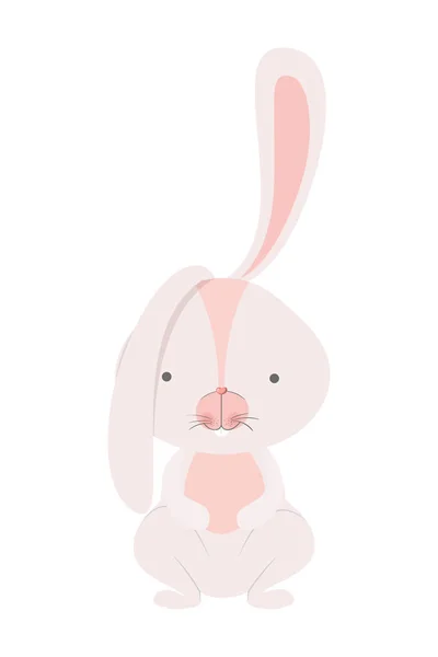 Icône isolée lapin mignon — Image vectorielle