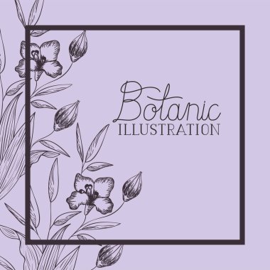 Lily çiçekler dekoratif kare çerçeve