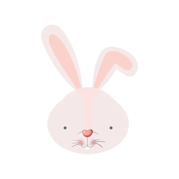 Tavşan baş izole simgesi — Stok Vektör