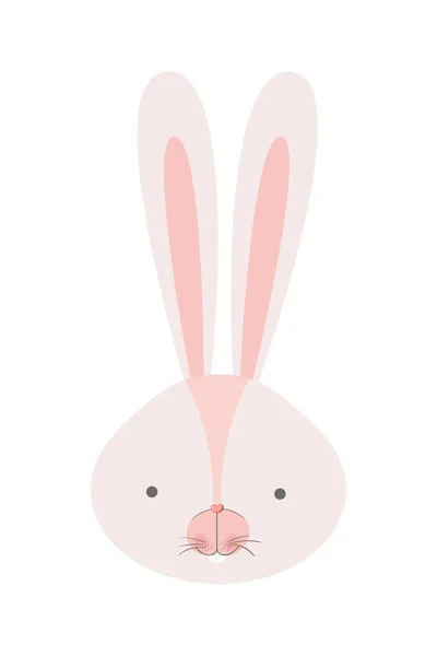 Tête de lapin icône isolée — Image vectorielle